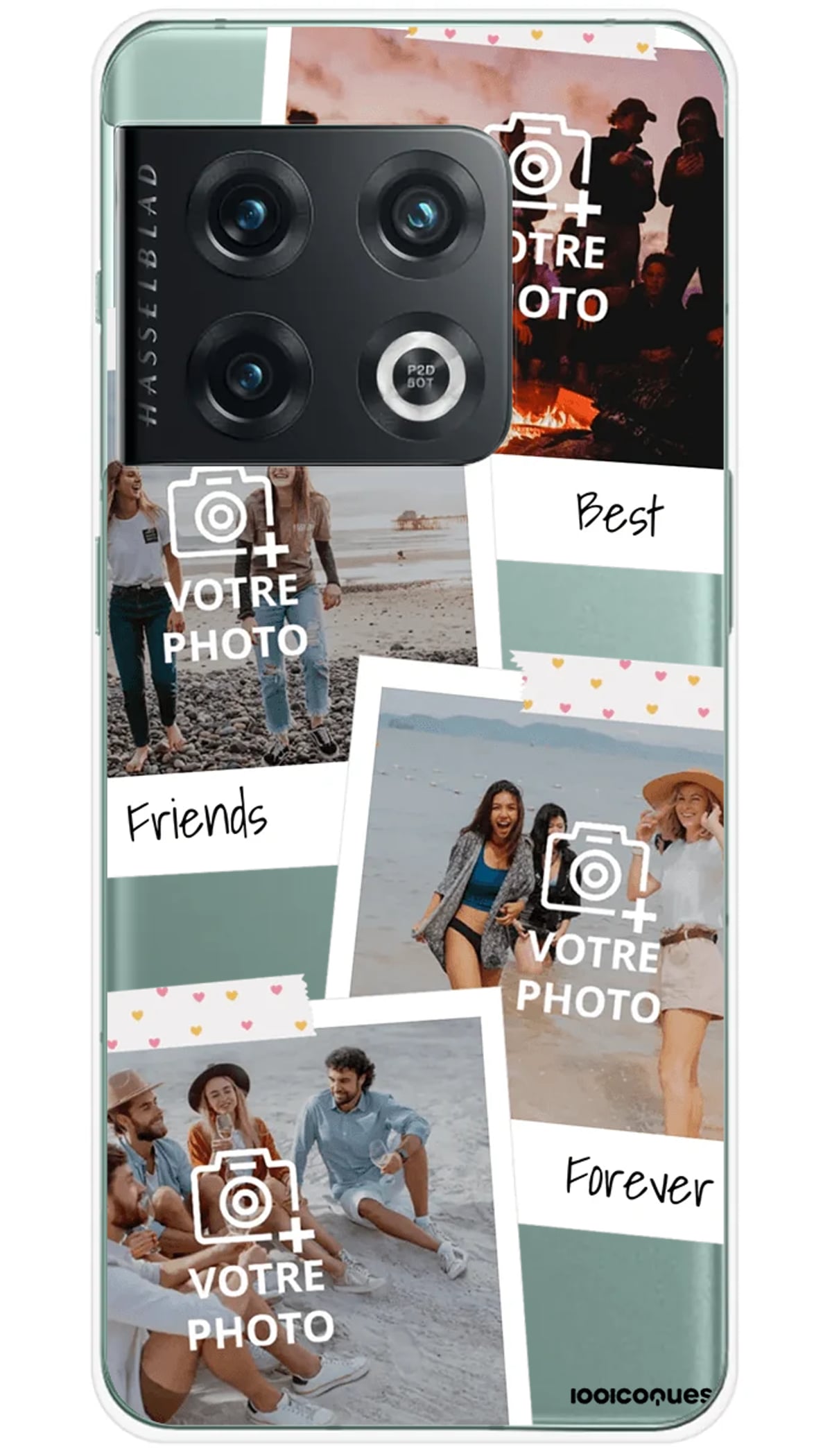 Coque personnalisée OnePlus Polaroid Scotch Coeur - 10 Pro 5G