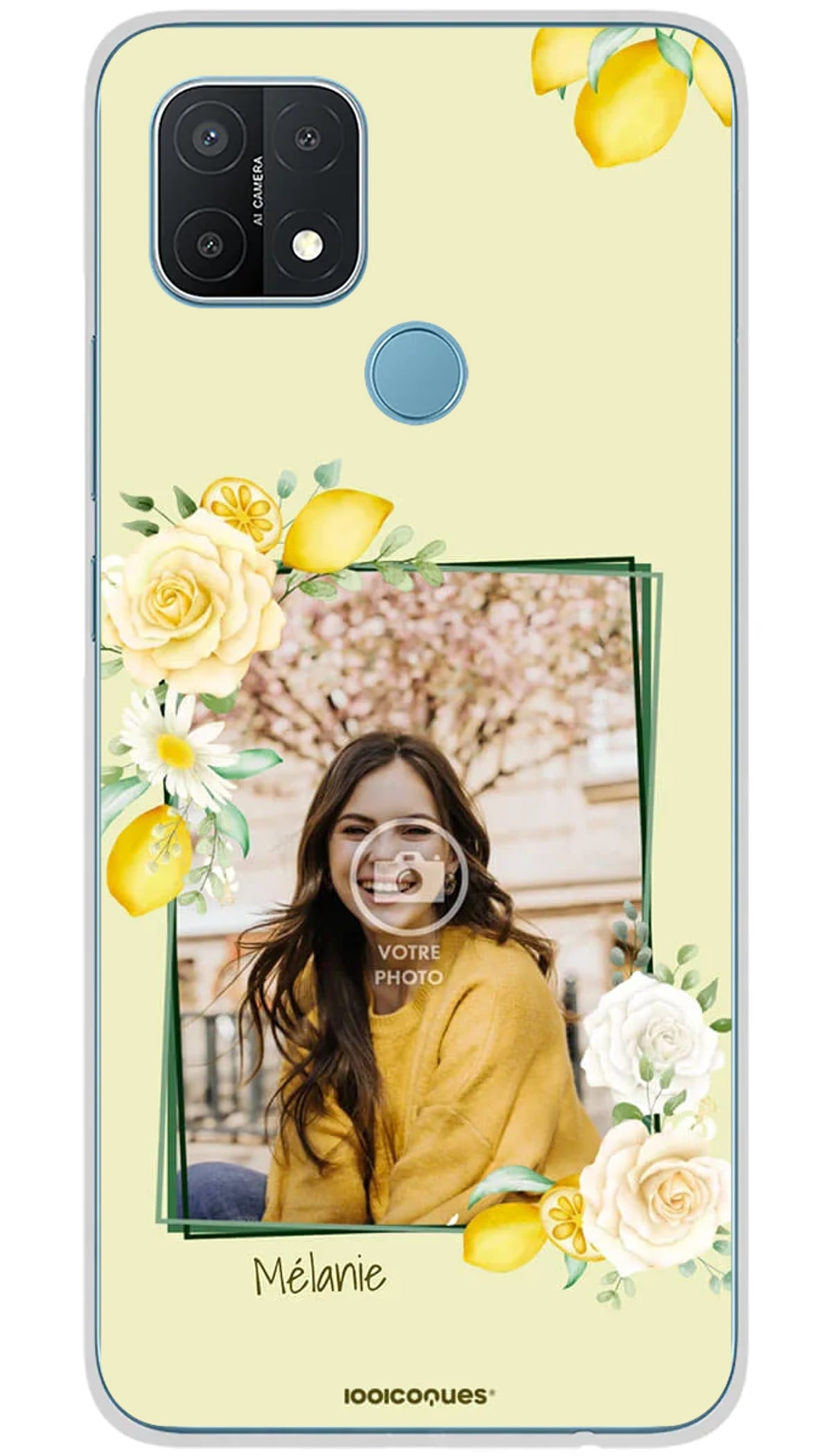 Coque personnalisée Oppo Citron et Fleurs - A15