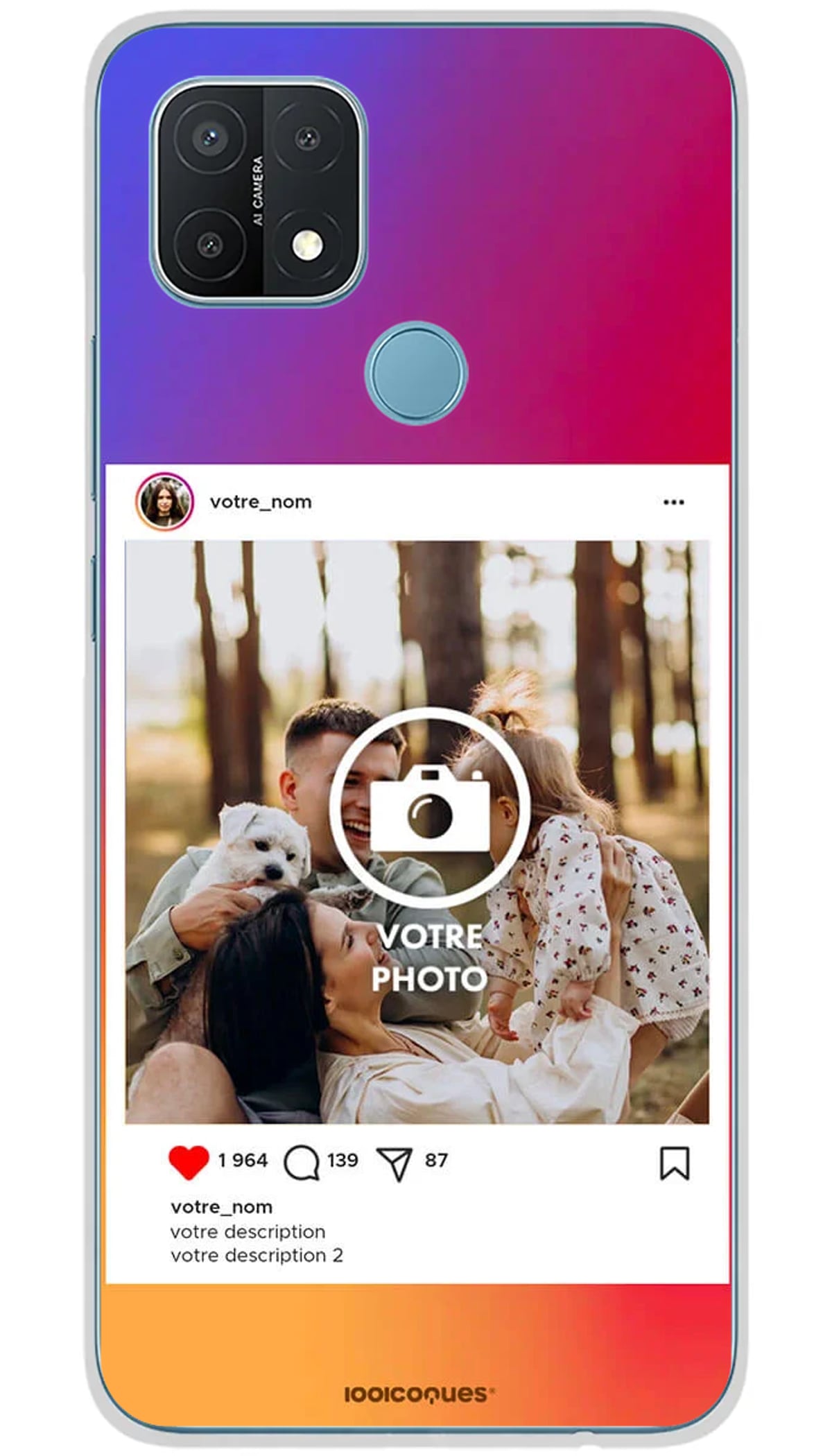Coque personnalisée Oppo Post Instagram - A15