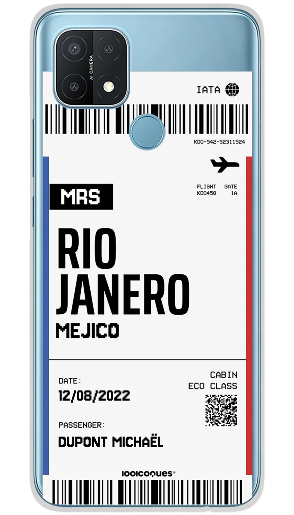 Coque personnalisée Oppo Boarding pass - A15
