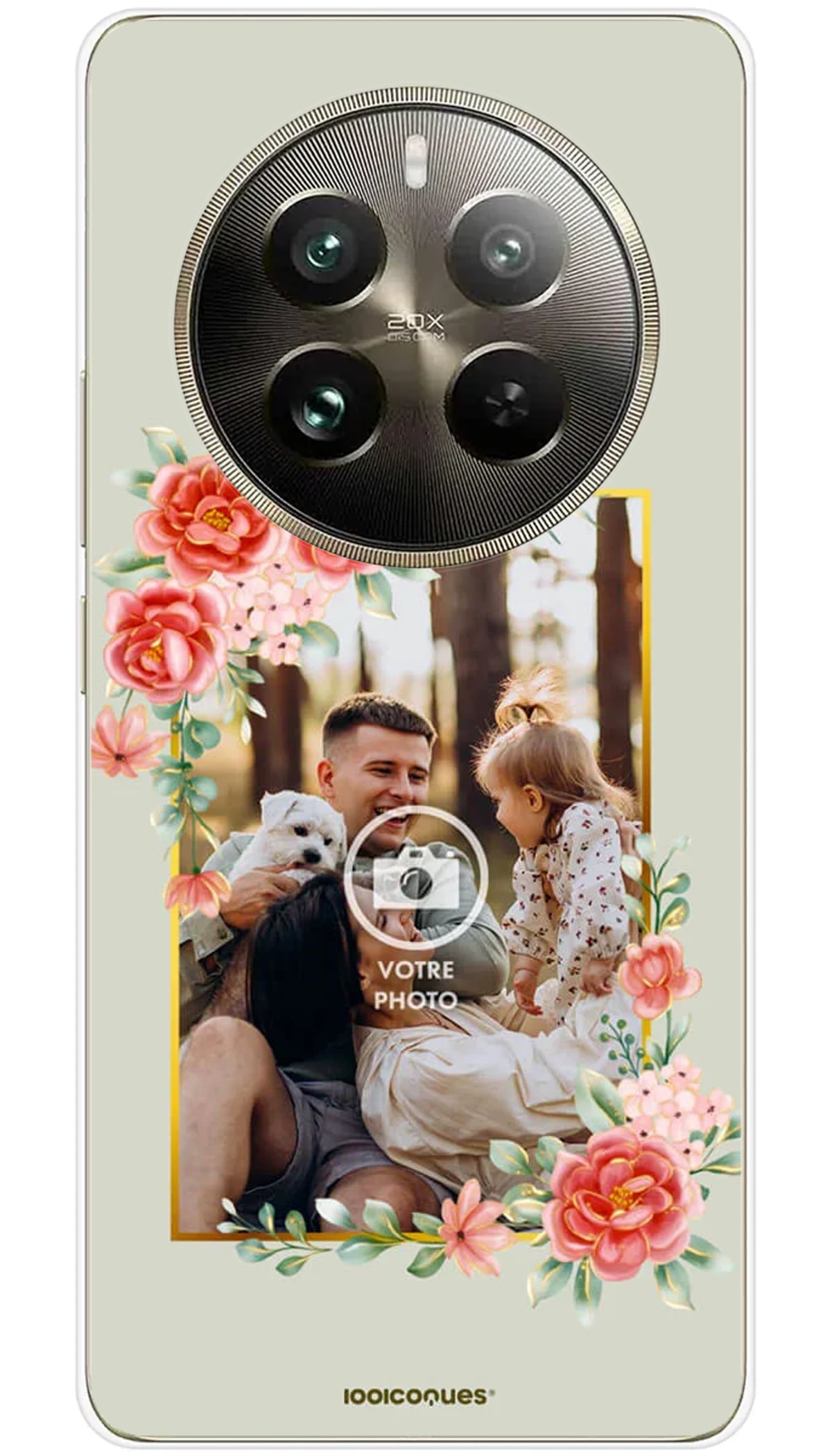 Coque personnalisée Realme Cadre fleuri - 12 Pro 5G