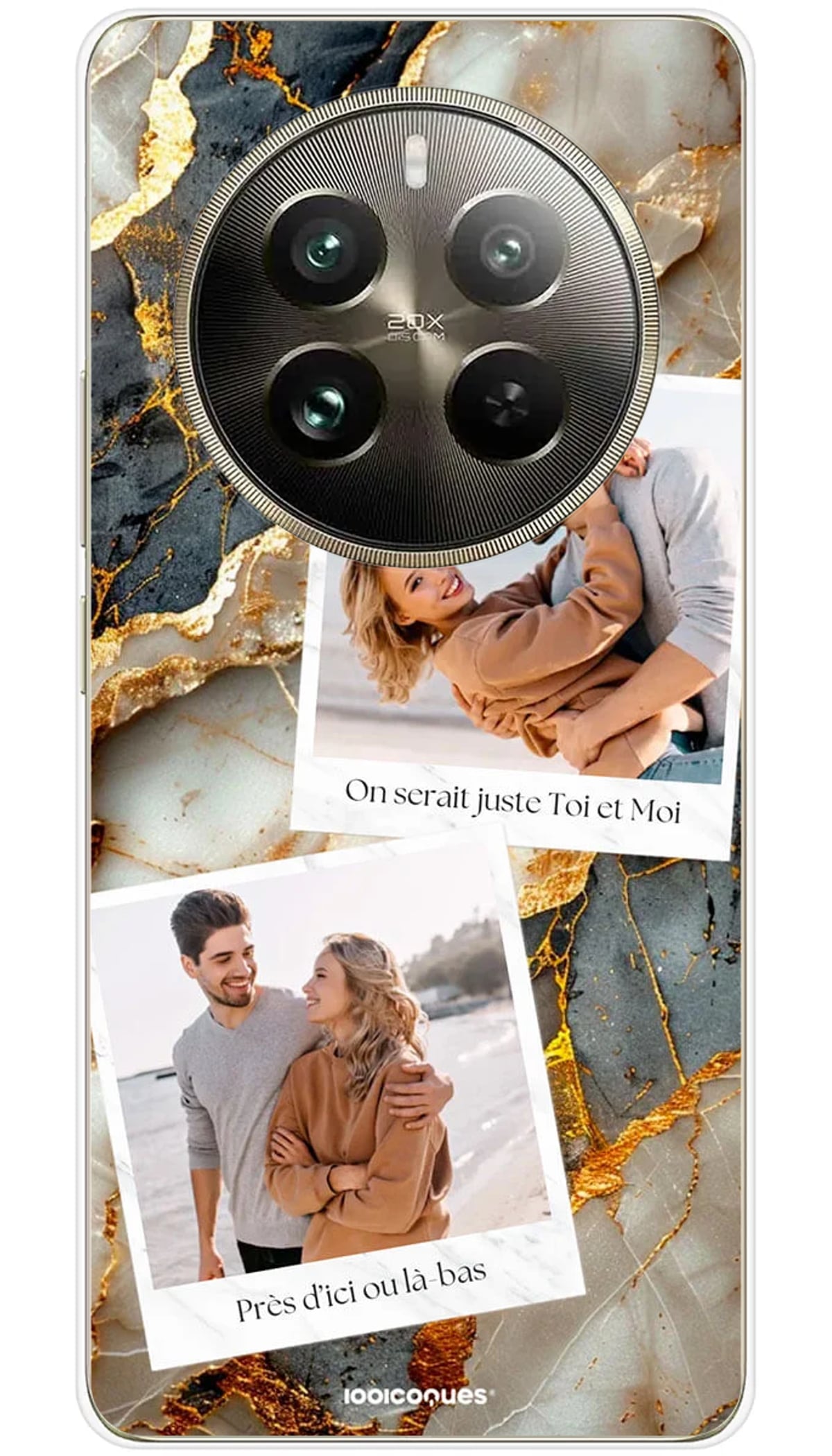Coque personnalisée Realme Polaroid Marbres - 12 Pro 5G