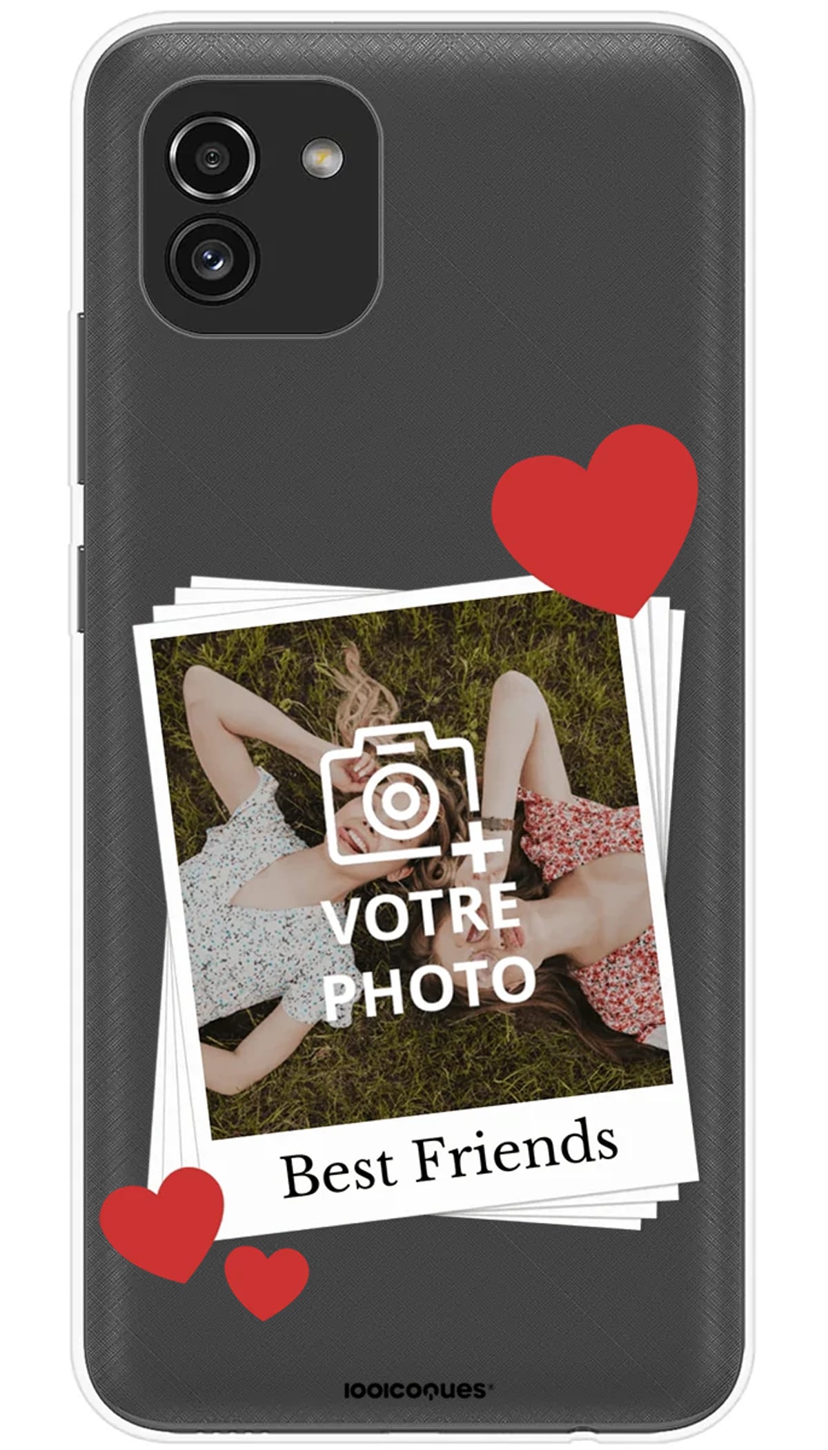 Coque personnalisée Samsung Polaroid Picto Coeur - Galaxy A03