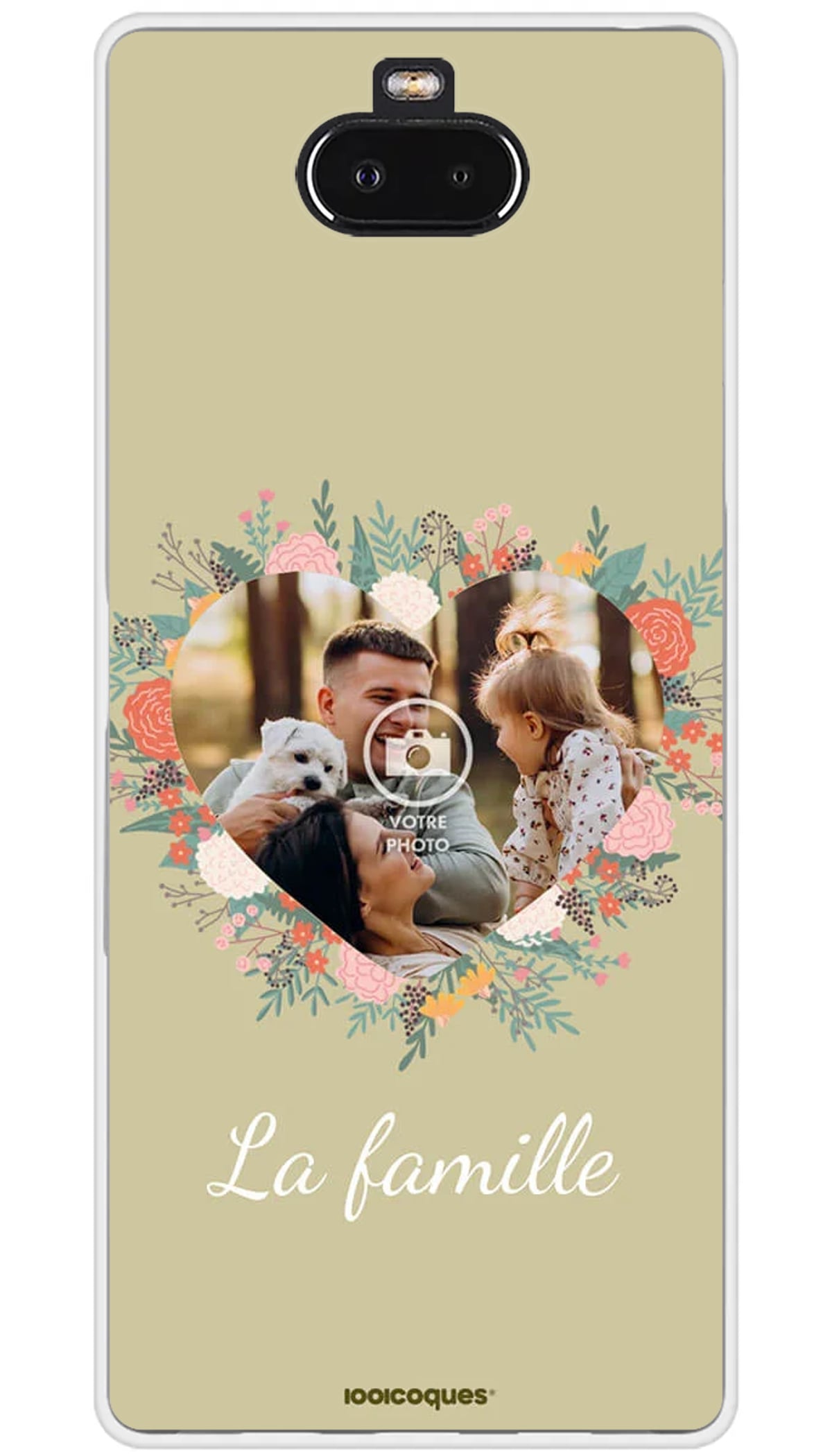 Coque personnalisée Sony Coeur Fleuri - Xperia 10