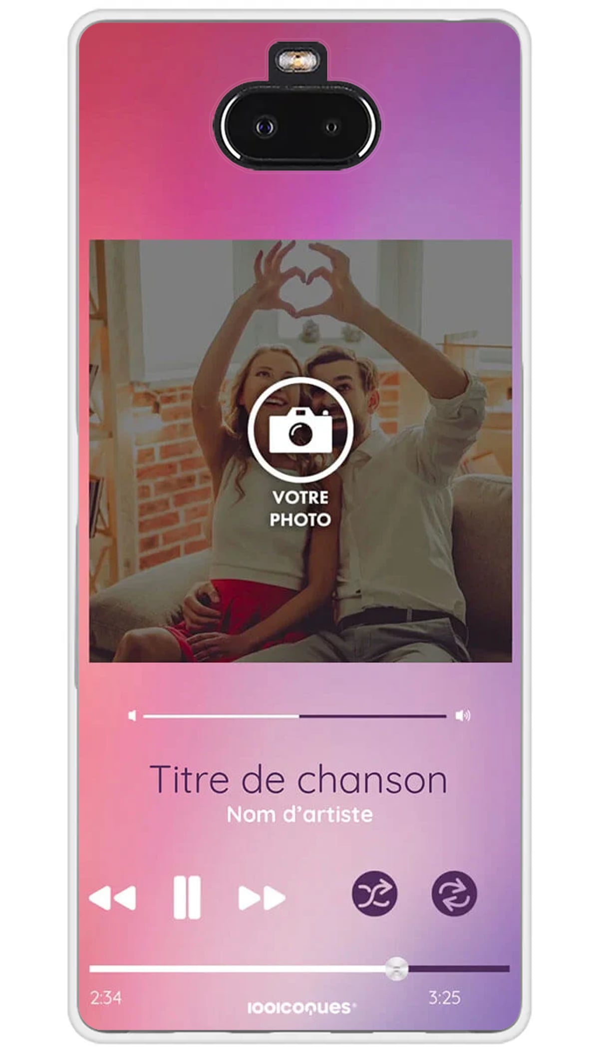 Coque personnalisée Sony Lecteur Musique Dégradé - Xperia 10