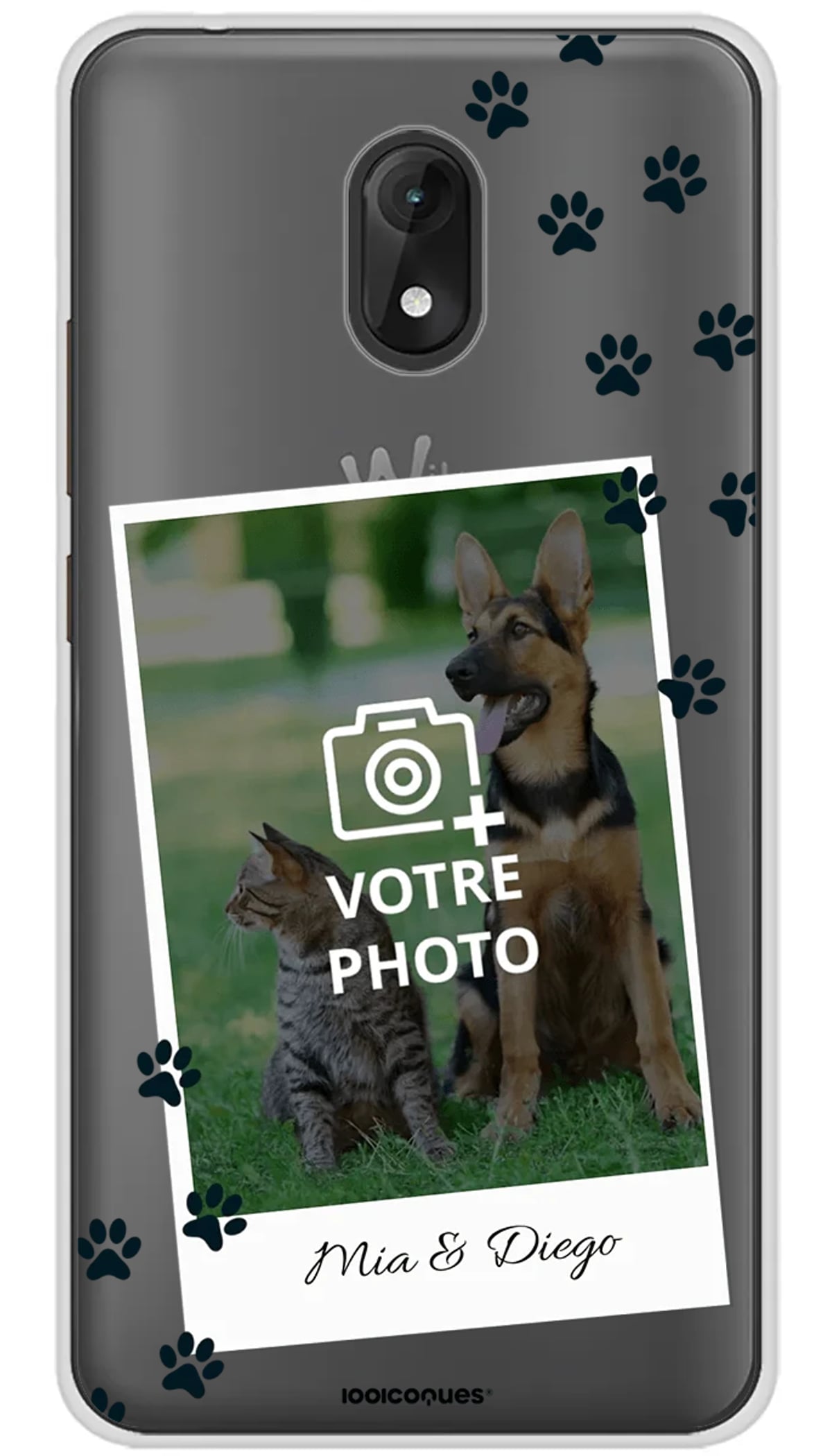 Coque personnalisée Wiko Polaroid Chiens & Chats - Jerry 3