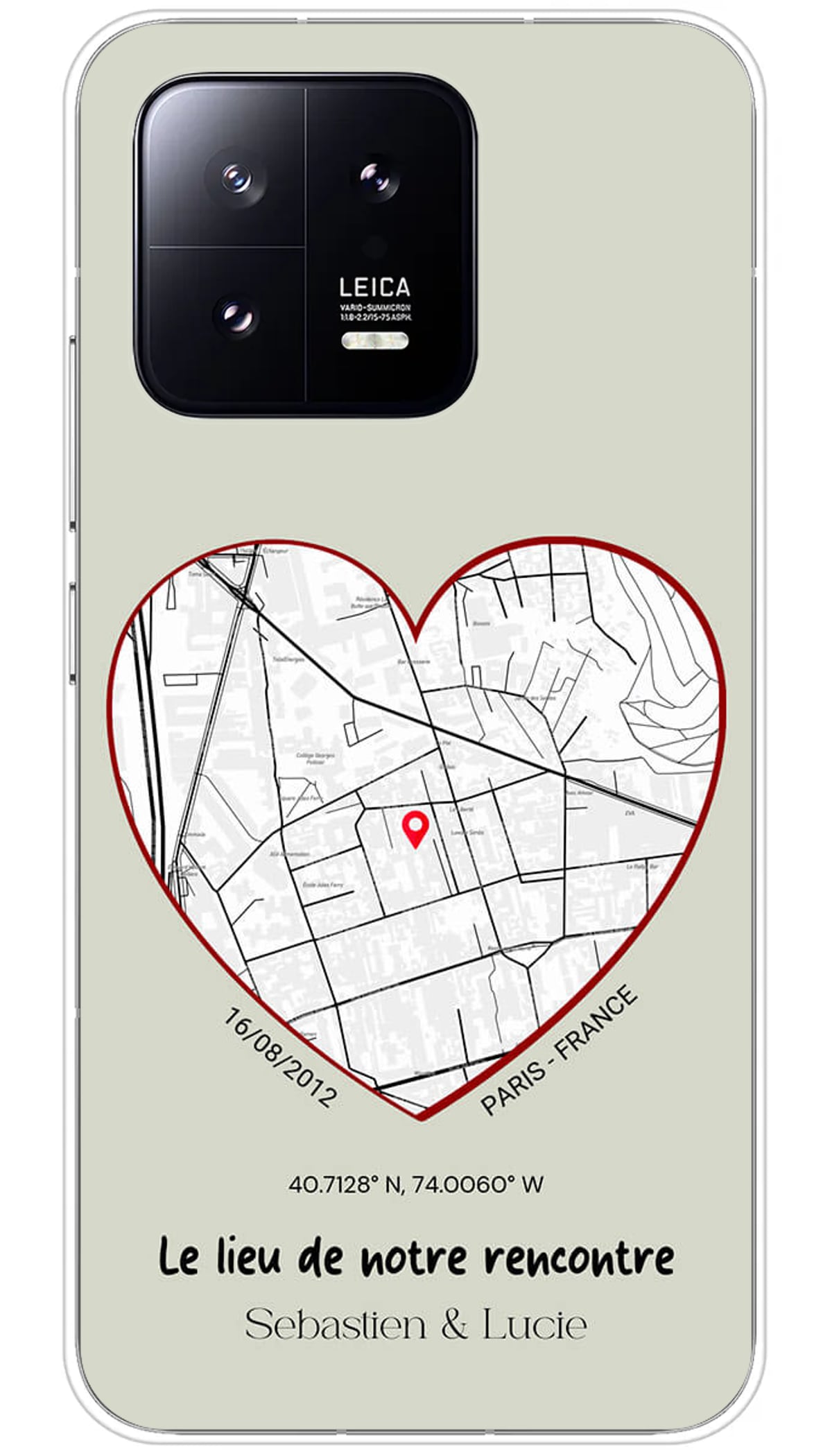 Coque personnalisée Xiaomi Map Coeur - 13