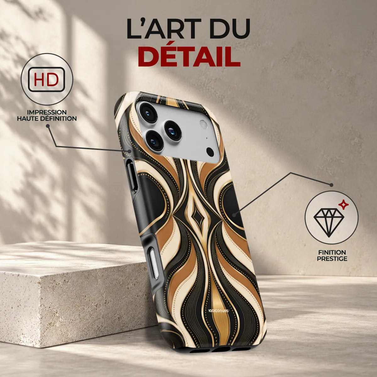 Coque Prestige Gatsby, l'art du détail : impression haute définition et finition prestige