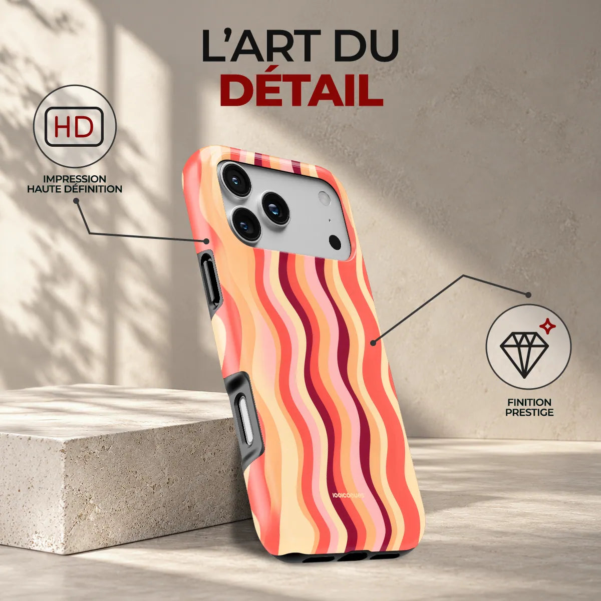 Coque Prestige Wave Pop, l'art du détail : impression haute définition et finition prestige