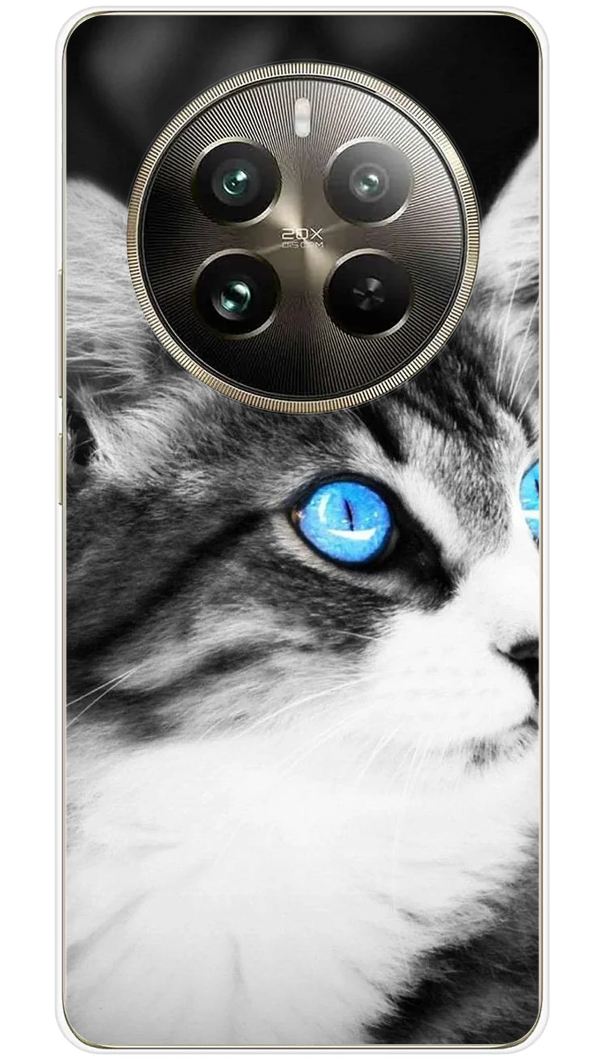 Coque Realme Chat yeux bleu - 12 Pro 5G