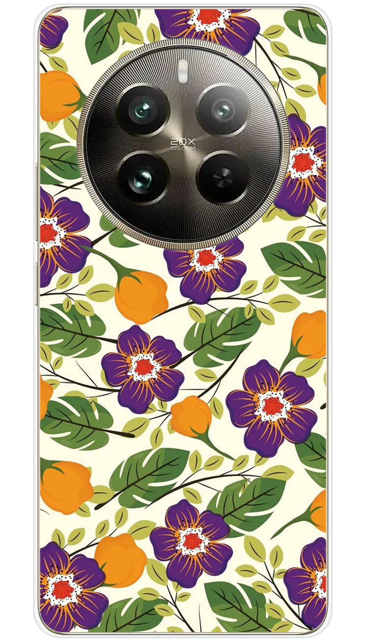 Coque Realme Fleurs Violettes - 12 Pro 5G
