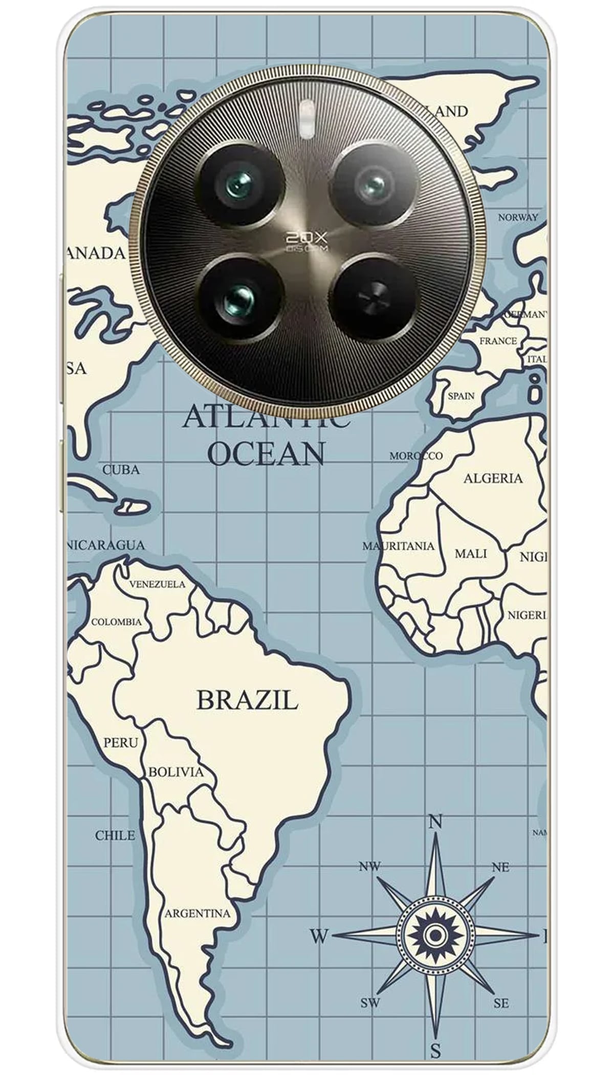 Coque Realme Map vintage - 12 Pro 5G