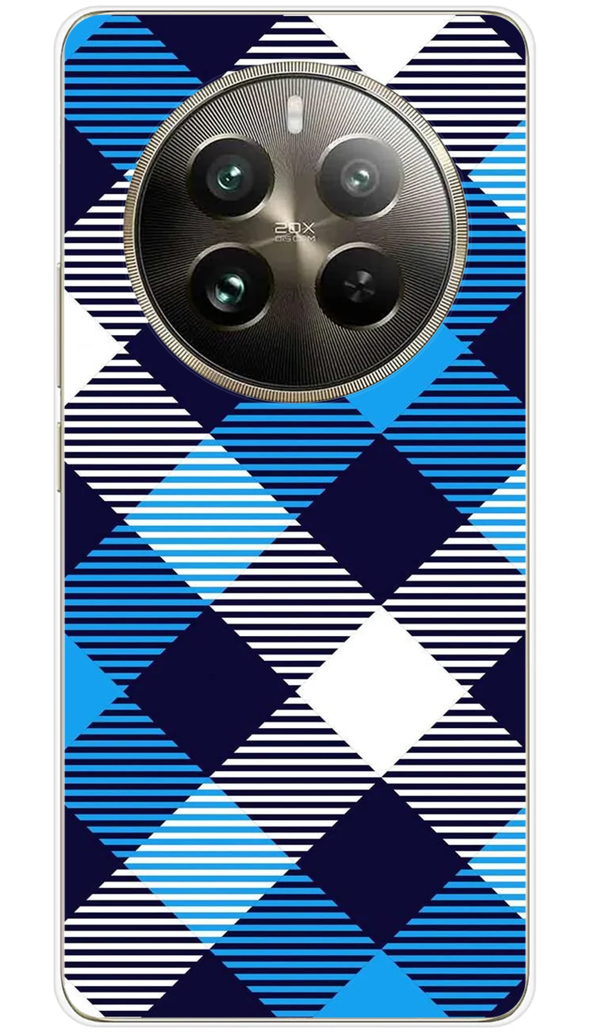 Coque Realme Tartan Bleu - 12 Pro 5G