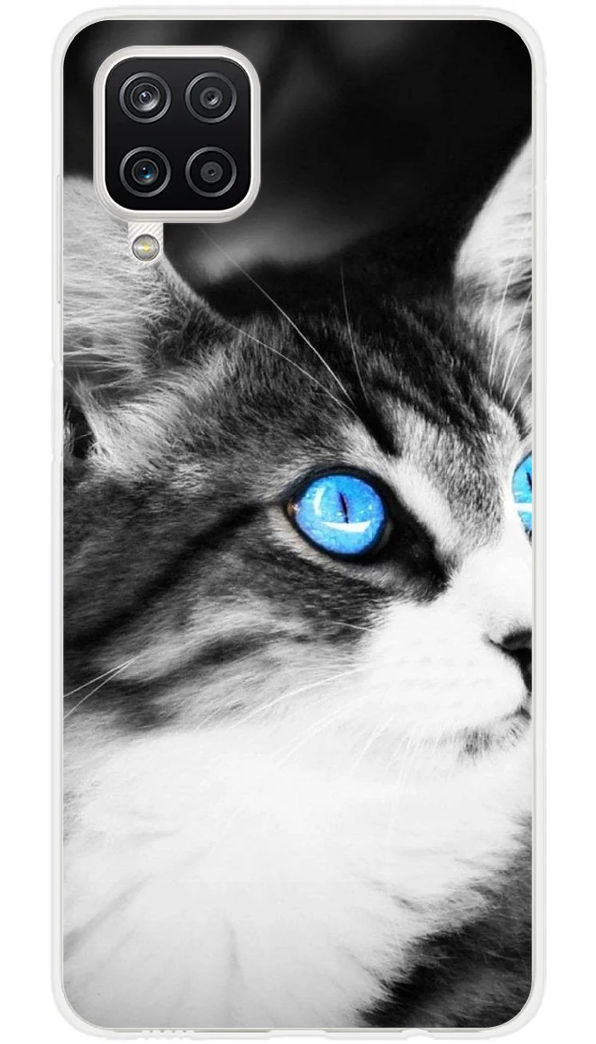 Coque Samsung Chat yeux bleu - Galaxy A12 5G