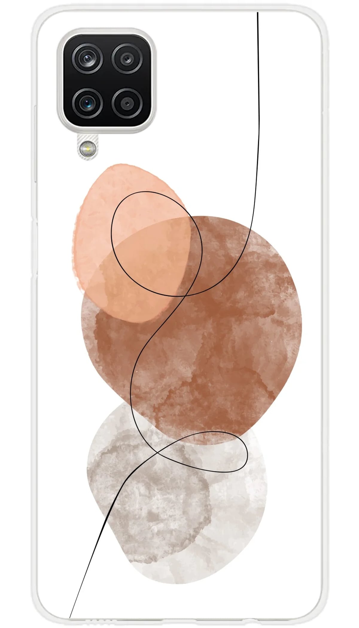 Coque Samsung One line marron - Galaxy A12 5G