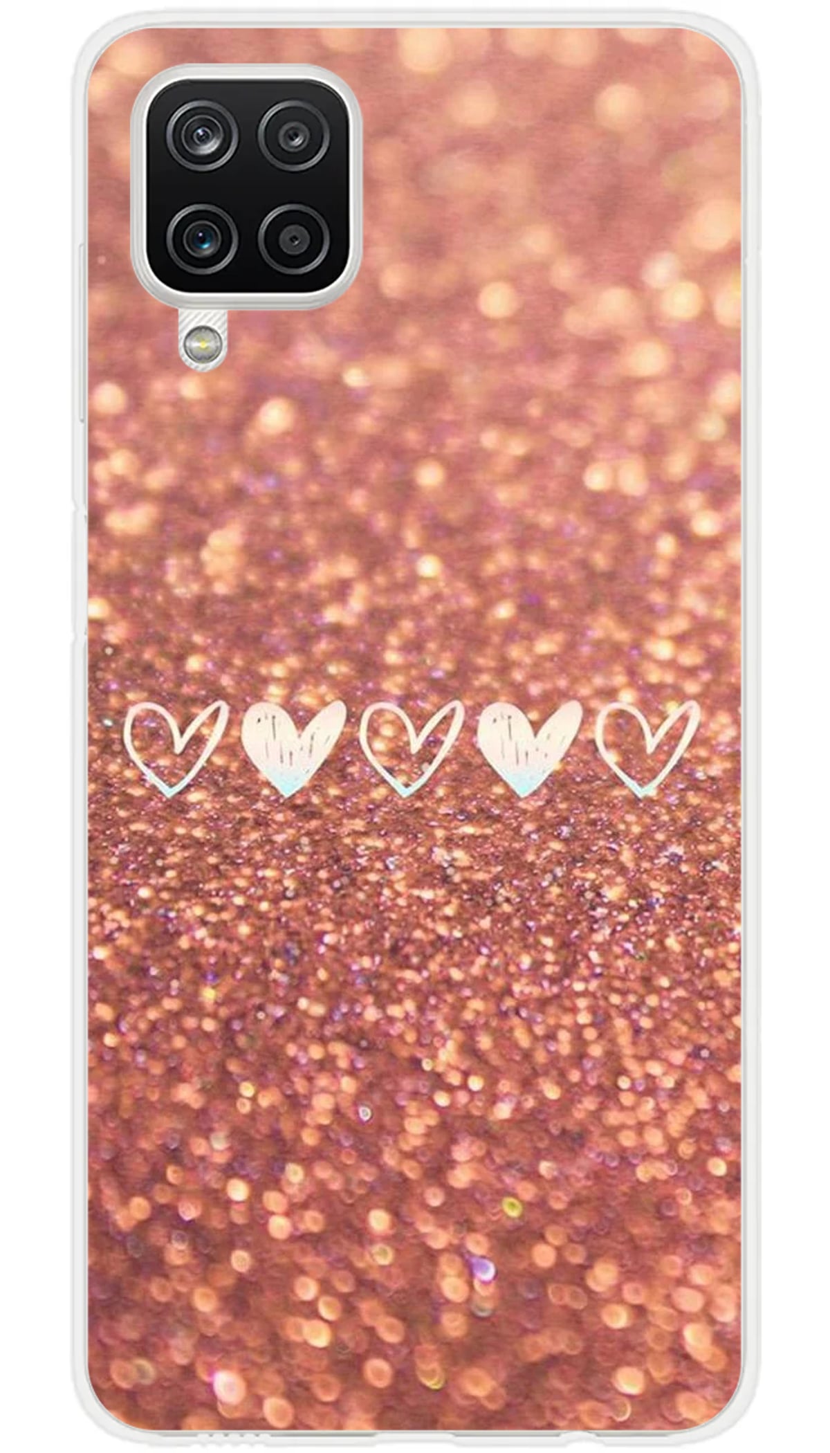 Coque Samsung Paillettes coeur - Galaxy A12 5G