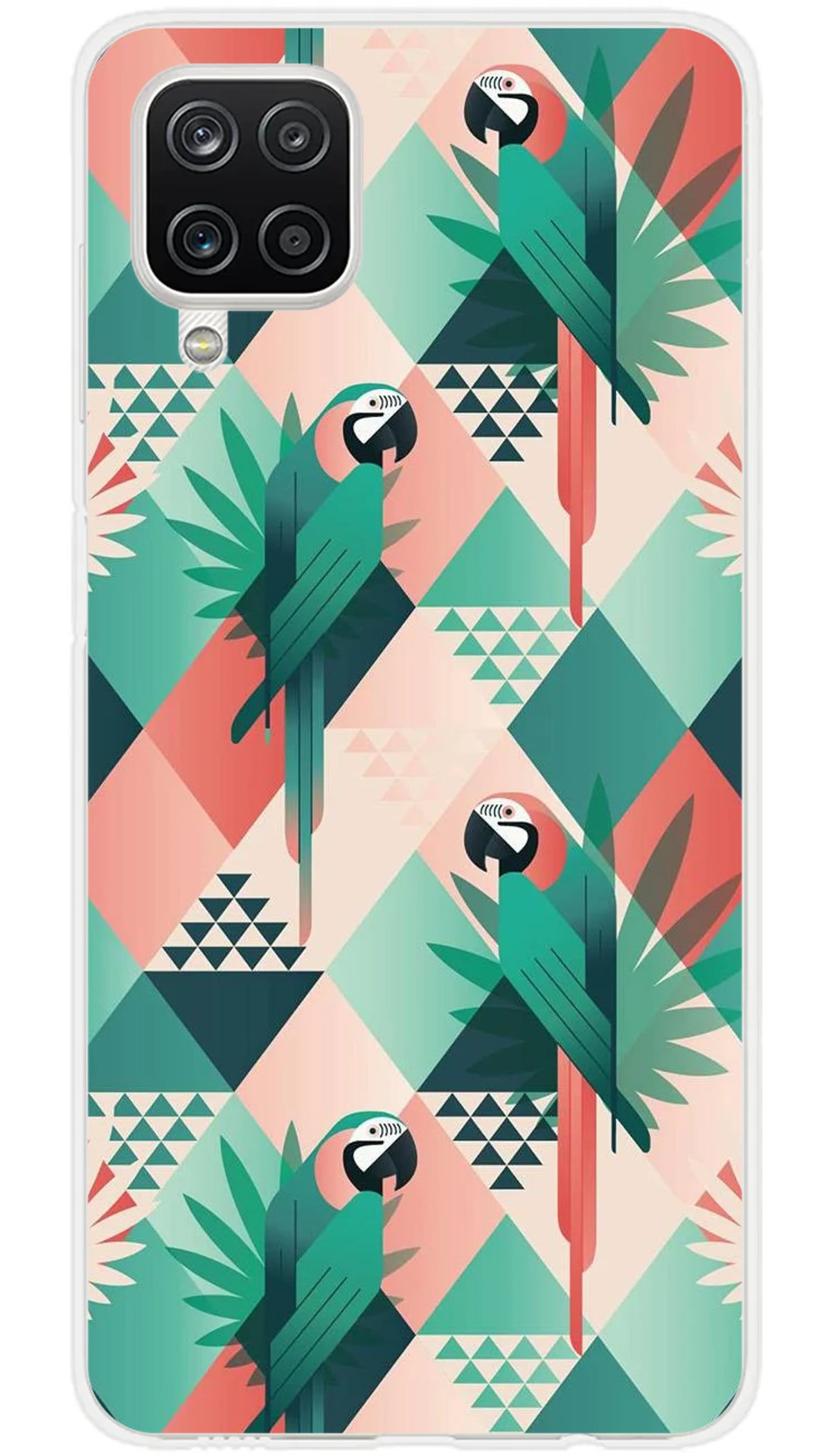 Coque Samsung Perroquet géométrique - Galaxy A12 5G
