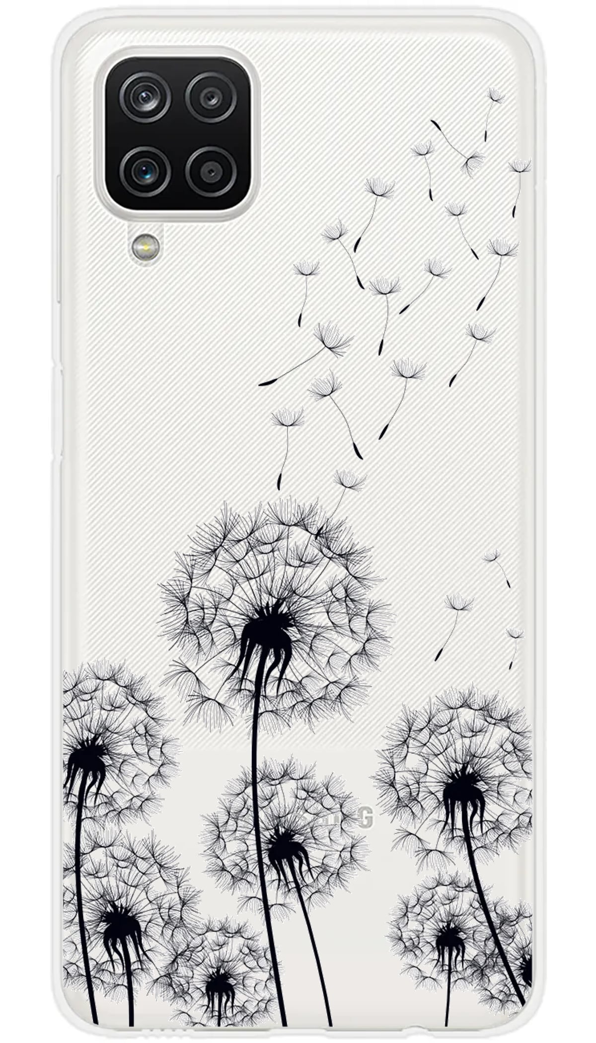 Coque Samsung Pissenlits Noir - Galaxy A12 5G