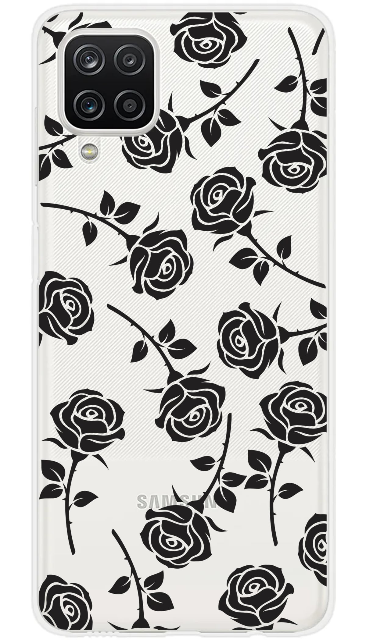 Coque Samsung Roses noires - Galaxy A12 5G