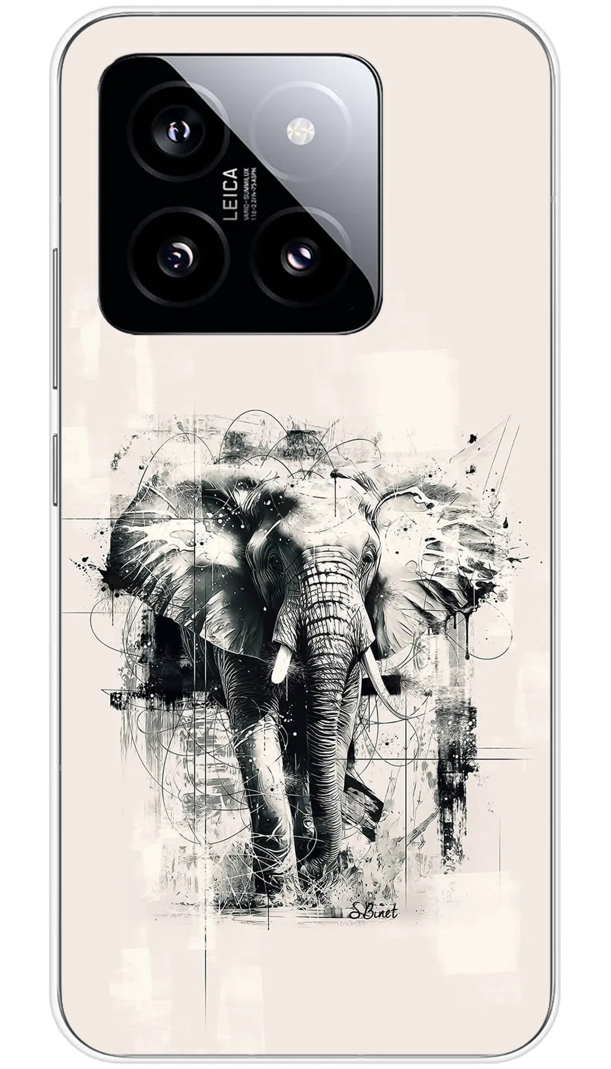 Coque Xiaomi SB Éléphant N&B - 14