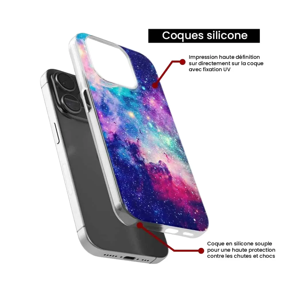 Coque en silicone imprimees pour Apple iPhone 6 Plus 6S Plus Galaxie Bleue
