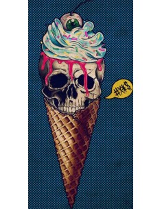 Ice cream skull blue