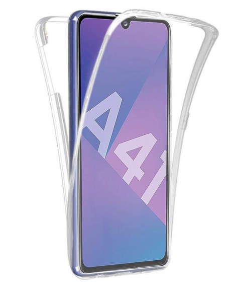Coque en silicone intégrale Transparent pour Samsung Galaxy A41