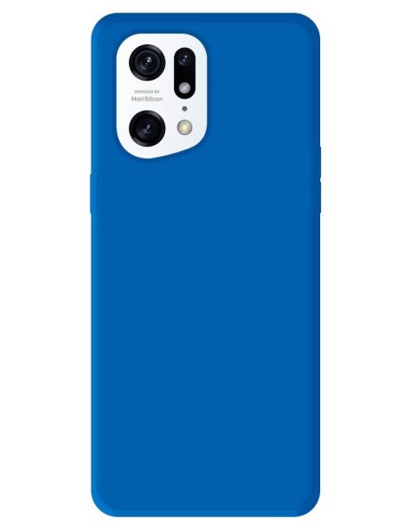 Coque en silicone Mat Bleu pour Oppo Find X5 Pro