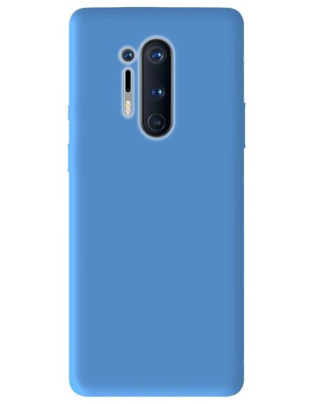 Coque en silicone Mat Bleu Ciel pour OnePlus 8 Pro