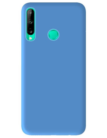Coque en silicone Mat Bleu Ciel pour Huawei P40 Lite E