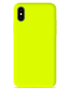 Coque en silicone gel mat Jaune Fluo Mat | 1001coques.fr