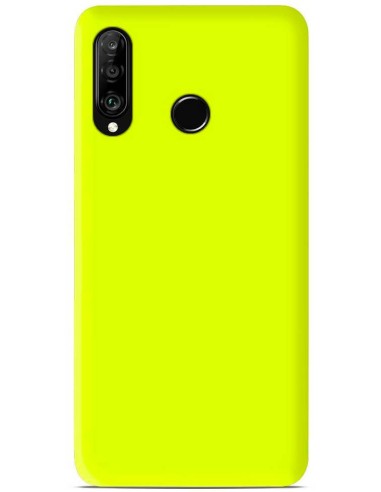 Coque en silicone Mat Jaune Fluo