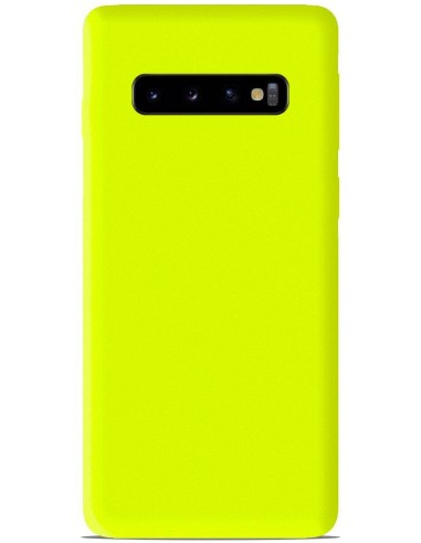 Coque en silicone Mat Jaune Fluo