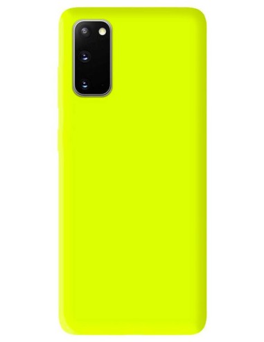 Coque en silicone Mat Jaune Fluo