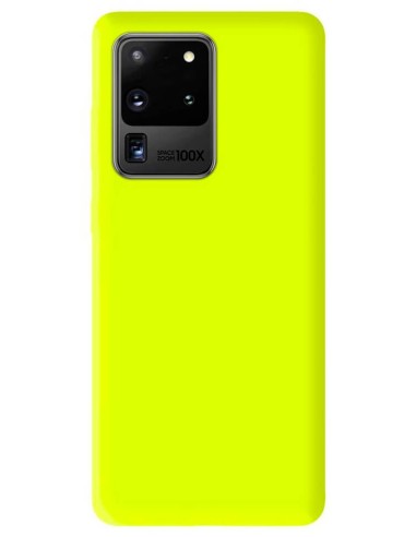 Coque en silicone Mat Jaune Fluo