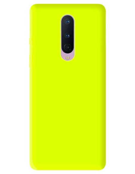 Coque en silicone Mat Jaune Fluo pour OnePlus 8
