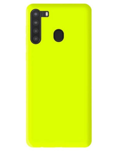 Coque en silicone Mat Jaune Fluo