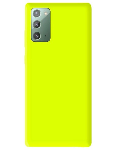 Coque en silicone Mat Jaune Fluo