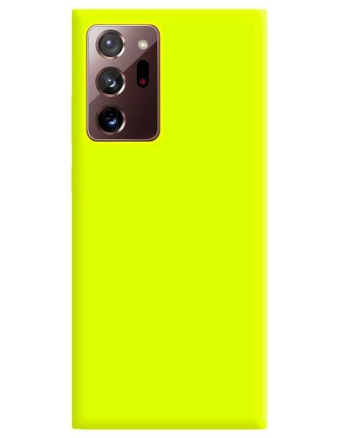 Coque en silicone Mat Jaune Fluo