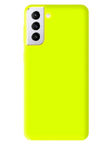 Coque en silicone Mat Jaune Fluo