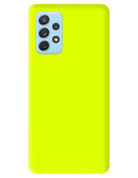 Coque en silicone Mat Jaune Fluo pour Samsung Galaxy A32 5G