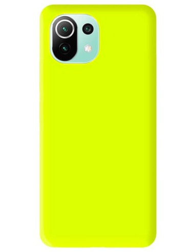 Coque en silicone Mat Jaune Fluo