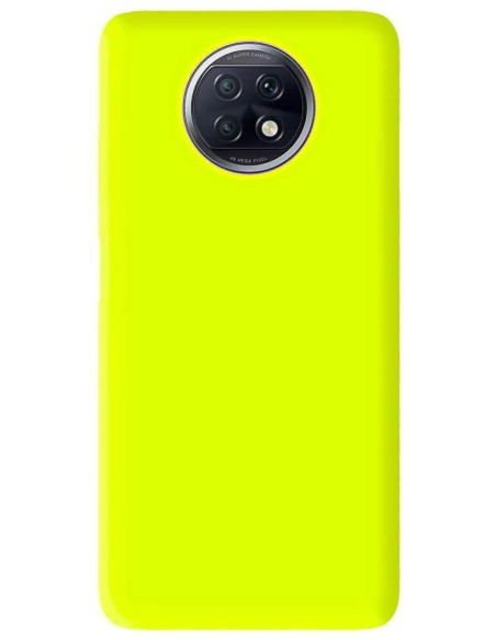 Coque en silicone Mat Jaune Fluo pour Xiaomi Redmi Note 9T 5G