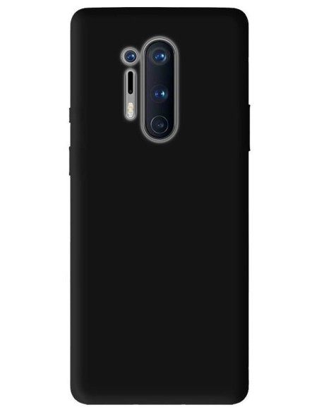 Coque en silicone Mat Noir pour OnePlus 8 Pro