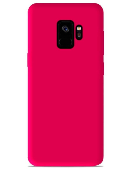 Coque en silicone Mat Rose Flash pour Samsung Galaxy S9