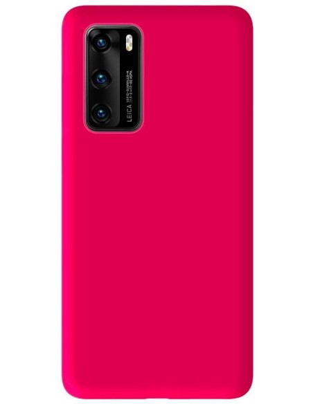Coque en silicone Mat Rose Flash pour Huawei P40