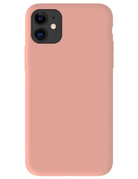 Coque en silicone Mat Rose Pale pour Apple iPhone 11
