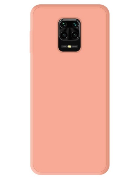 Coque en silicone Mat Rose Pale pour Xiaomi Redmi Note 9 Pro