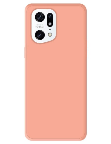 Coque en silicone Mat Rose Pale pour Oppo Find X5 Pro