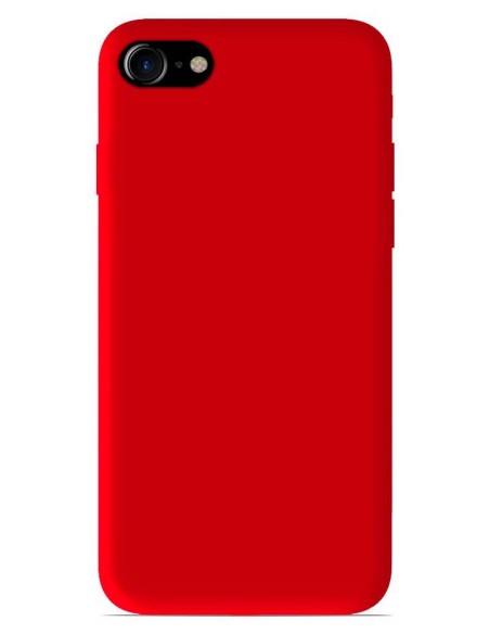 Coque en silicone Mat Rouge pour Apple iPhone 7 Plus